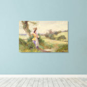 The Milkmaid, 1860 Canvas Afdruk (Insitu (Houten vloer))