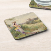 The Milkmaid, 1860 Drankjes Onderzetter (Linkerzijde)