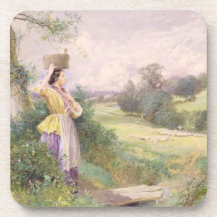 The Milkmaid, 1860 (m/c op papier) Bier Onderzetter