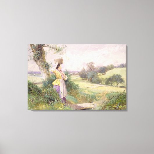 The Milkmaid, 1860 (m/c op papier) Canvas Afdruk (Voorkant)
