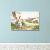 The Milkmaid, 1860 (m/c op papier) Canvas Afdruk (Insitu (Houten vloer))