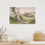 The Milkmaid, 1860 (m/c op papier) Poster (Keuken)