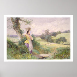 The Milkmaid, 1860 (m/c op papier) Poster