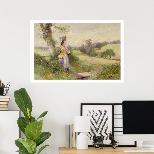 The Milkmaid, 1860 Poster (Thuiskantoor)