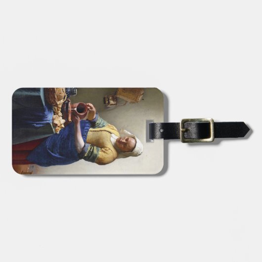 The Milkmaid, c.1658-60 (olie op canvas) Bagagelabel (Voorkant horizontaal)