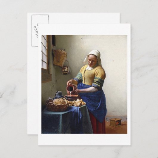 The Milkmaid, c.1658-60 (olie op canvas) Briefkaart (Voorkant / Achterkant)