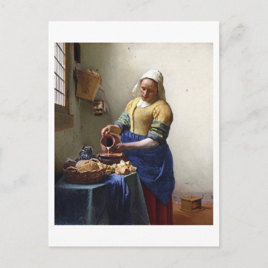 The Milkmaid, c.1658-60 (olie op canvas) Briefkaart (Voorkant)