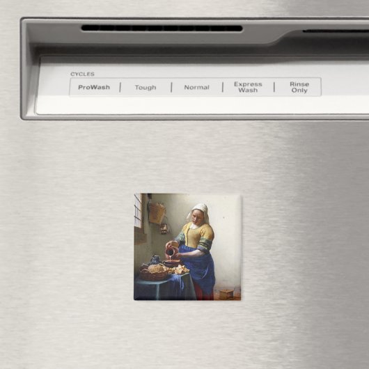 The Milkmaid, c.1658-60 (olie op canvas) Magneet (Insitu (Vaatwasser))