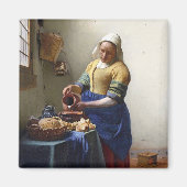 The Milkmaid, c.1658-60 (olie op canvas) Magneet (Voorkant)