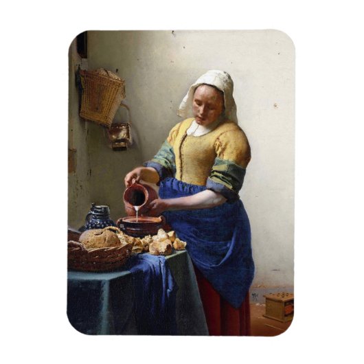 The Milkmaid, c.1658-60 (olie op canvas) Magneet (Verticaal)