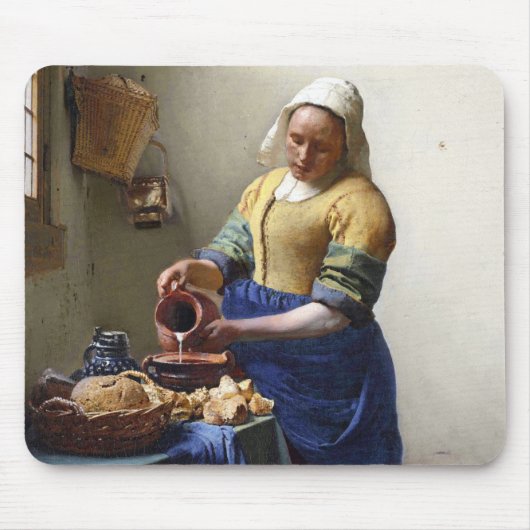 The Milkmaid, c.1658-60 (olie op canvas) Muismat (Voorkant)