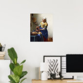 The Milkmaid, c.1658-60 (olie op canvas) Poster (Thuiskantoor)