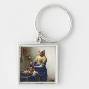 The Milkmaid, c.1658-60 (olie op canvas) Sleutelhanger