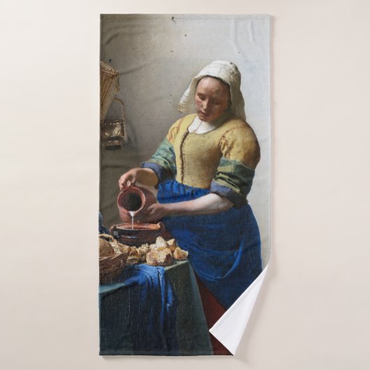 The Milkmaid, Johannes Vermeer, 1657-1658 Badhanddoek (Badhanddoek)