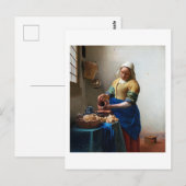 The Milkmaid, Johannes Vermeer, 1657-1658 Briefkaart (Voorkant / Achterkant)