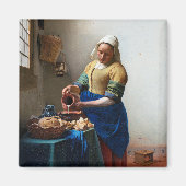 The Milkmaid, Johannes Vermeer, 1657-1658 Magneet (Voorkant)
