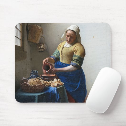 The Milkmaid, Johannes Vermeer, 1657-1658 Muismat (Met muis)