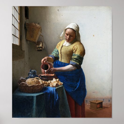 The Milkmaid, Johannes Vermeer, 1657-1658 Poster (Voorkant)