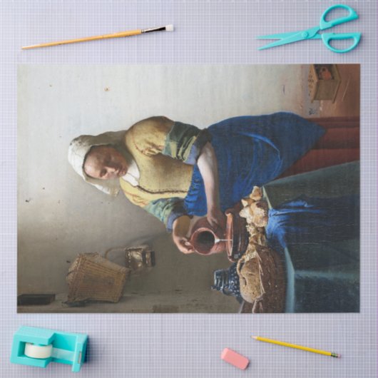 The Milkmaid, Johannes Vermeer, 1657-1658 Tissuepapier (Craft)