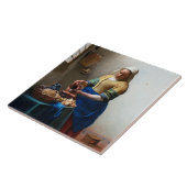 The Milkmaid, Johannes Vermeer Tegeltje (Zijkant)