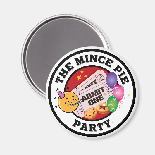 The Mince Pie Party - Iedereen welkom Magneet (Voorkant / Achterkant)