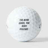 'The Mind Leads, The Body Follows' Visualization Golfballen (Voorkant)