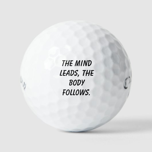 'The Mind Leads, The Body Follows' Visualization  Golfballen (Voorkant)