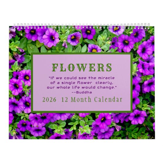 "THE MIRACLE OF FLOWERS" KALENDER 12 MAANDEN 2026 (Hoes)