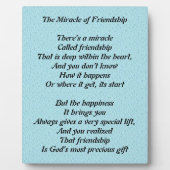 The Miracle of Friendship-plaquette Fotoplaat (Voorkant)