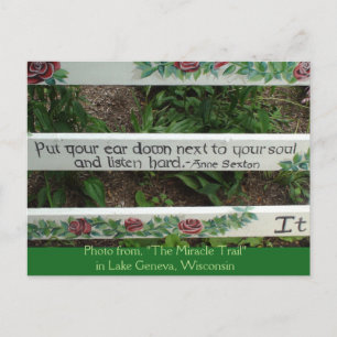 "The Miracle Trail" Inspirerend quote Briefkaart