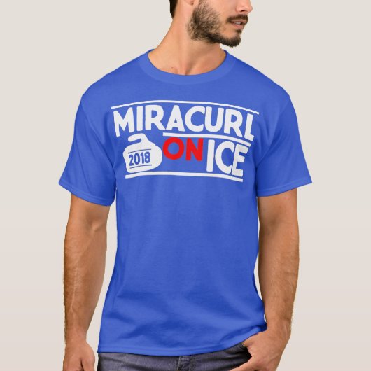 The Miracurl op Ice Novelty USA Curling T-shirt (Voorkant)
