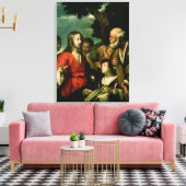 The Mirakel of the Loaves and Fishes, c.1630 Canvas Afdruk (Insitu (Woonkamer))