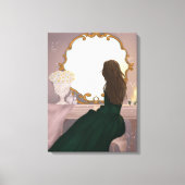 The Mirror II - Sitting in Piece Canvas Afdruk (Voorkant)