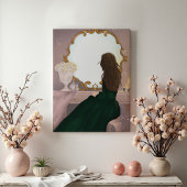 The Mirror II - Sitting in Piece Canvas Afdruk