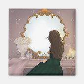 The Mirror II - Zittend in stukken Magneet (Voorkant)