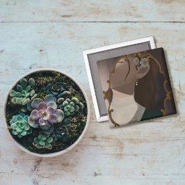 The Mirror III - A Girl Half Hidden Magneet