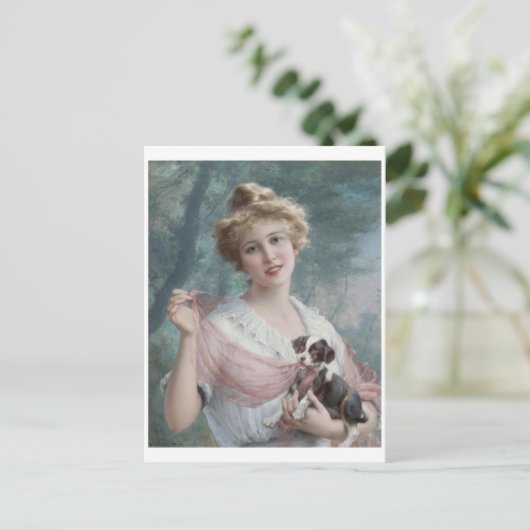 The Mischievous Puppy (1915) Emile Vernon Briefkaart (Staand voorkant)