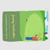 The Missed Putt - Grappige Cartoon Golfhanddoek (Horizontaal)