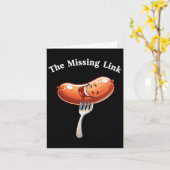 The Missing Link Sausage Smile BBQ Party Fun Kaart (Gele Bloem)