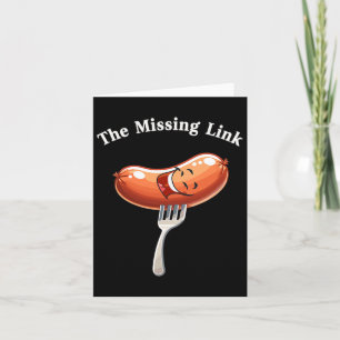 The Missing Link Sausage Smile BBQ Party Fun Kaart
