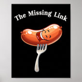 The Missing Link Sausage Smile BBQ Party Fun Poster (Voorkant)