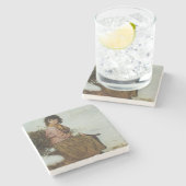 The Mistletoe Gatherer, 1894 Stenen Onderzetter (Zijkant)