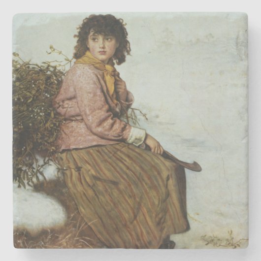 The Mistletoe Gatherer, 1894 Stenen Onderzetter (Voorkant)