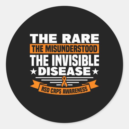The Misunderstood The Invisible Disease Rsd Crps A Ronde Sticker (Voorkant)
