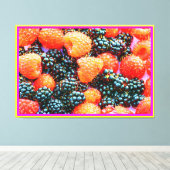 "The Mix of Berries" Cute Photo. Bestel nu Canvas Afdruk (Insitu (Houten vloer))