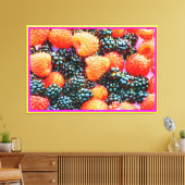 "The Mix of Berries" Cute Photo. Bestel nu Canvas Afdruk (Insitu (Woonkamer))