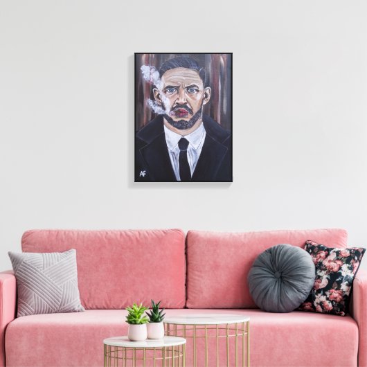 The Mobster Painting by Alfred Fox Canvas Afdruk (Insitu (Woonkamer))