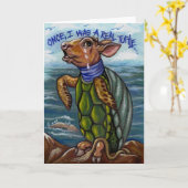 THE MOCK SCHILDPAD Alice in Wonderland Note Kaart (Gele Bloem)