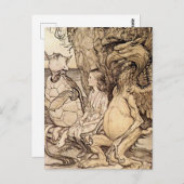 "The Mock Turtle's Story" door Arthur Rackham Briefkaart (Voorkant / Achterkant)