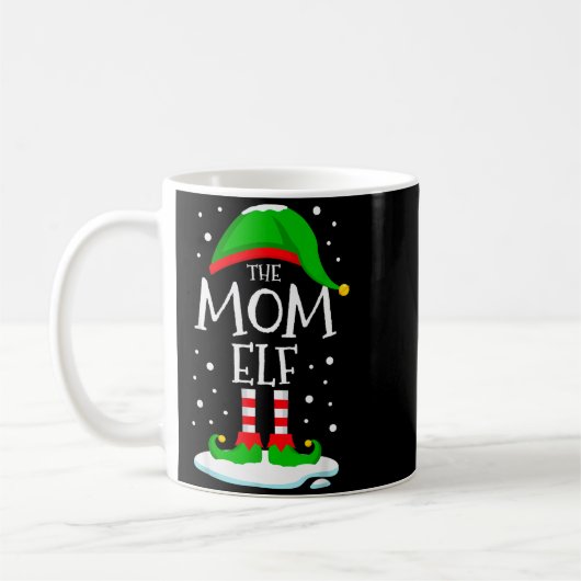 The Mom Elf Christmas Family Matching Xmas Mommy G Koffiemok (Links)